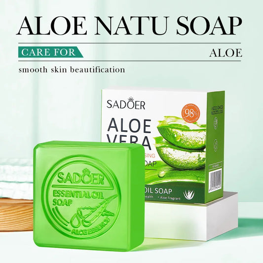 Aloe Facial Soap Collagen Face Wash Foam Facial Cleanser Moisturizing Hydrating Oil Control Body Bathing Handmade Soap